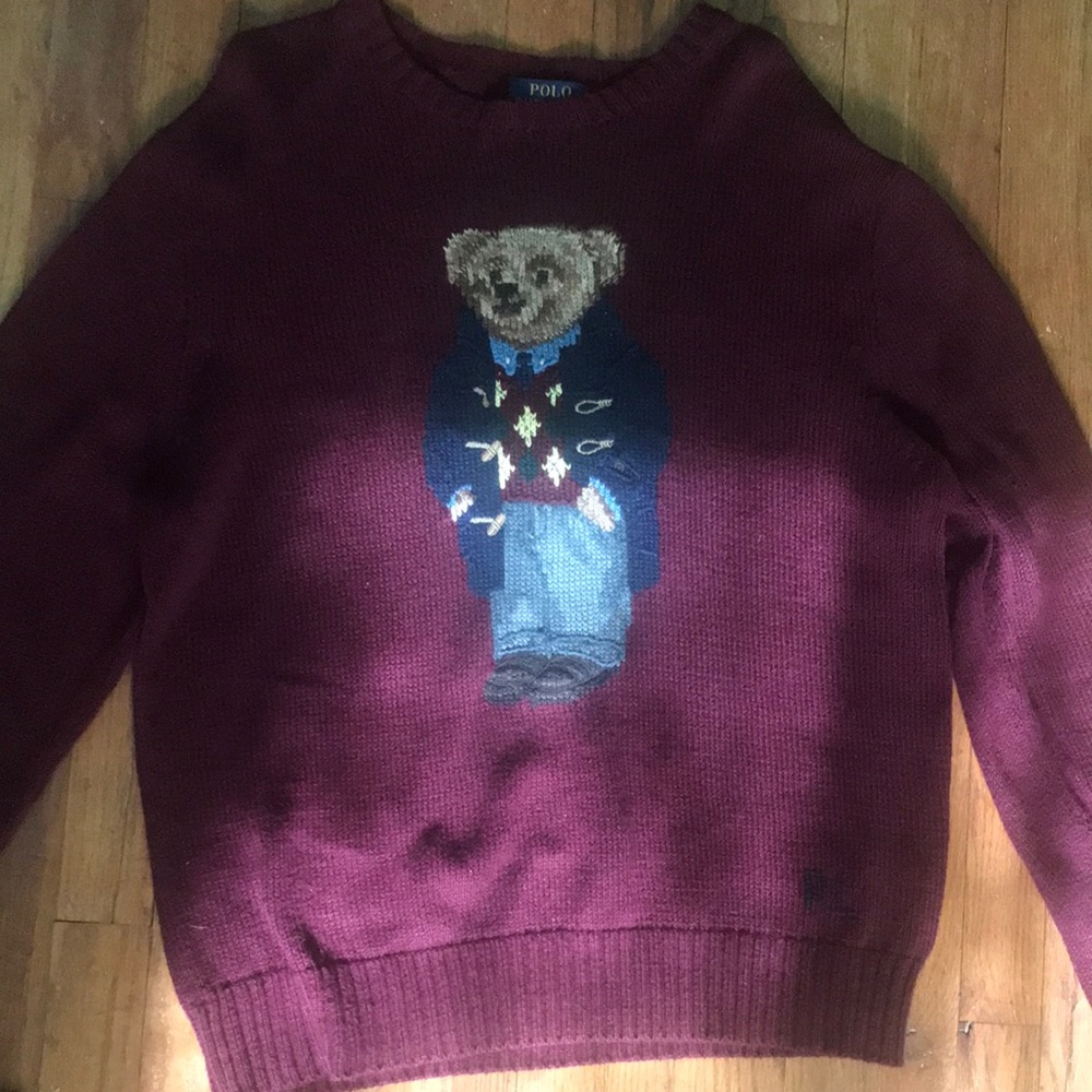 Ralph lauren polo bear knit sweater